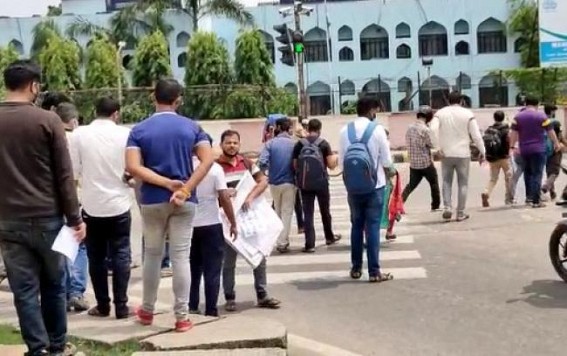 Amid 10 months passed JRBT Test results Remain Undeclared : JRBT candidates held massive protest demanding to Result Declaration Amid 10 months passed JRBT Test results Remain Undeclared : JRBT candidates held massive protest demanding to Result Declaration